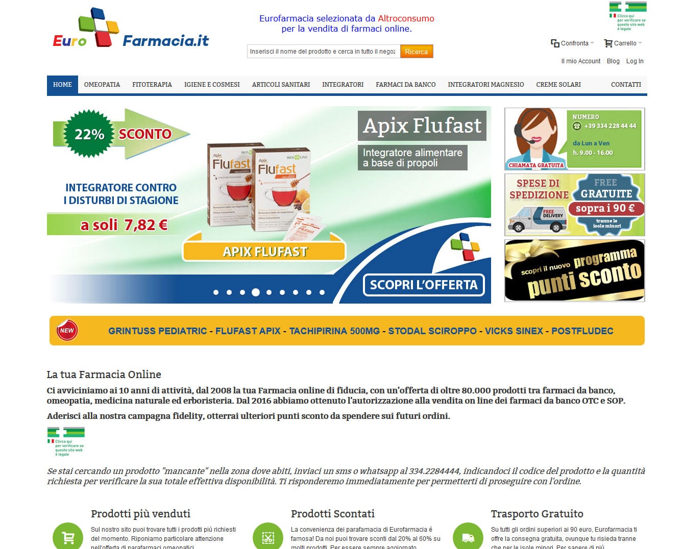 Eurofarmacia-Home Eurofarmacia eCommerce