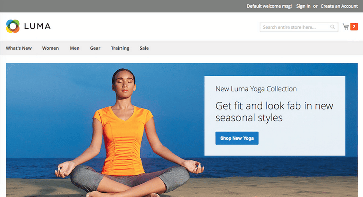 Il template responsive base di Magento 2 Il template responsive base di Magento 2