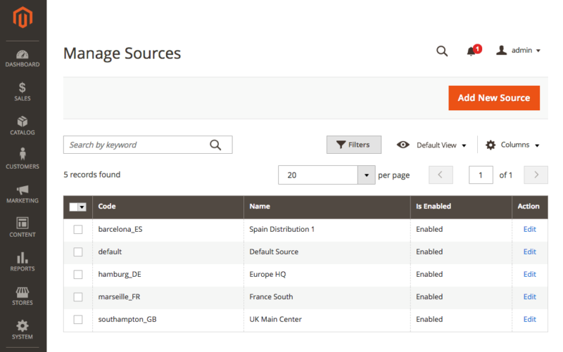 La gestione dell'inventario multi source su Magento 2.3