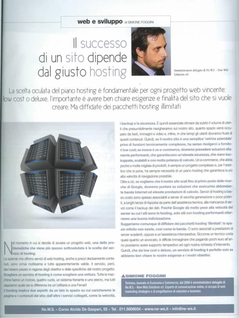 articolo scelta hosting
