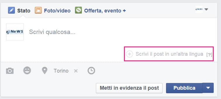 #2 post multilingua facebook