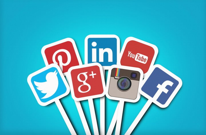 Facebook, Twitter, Instagram, YouTube, Google Plus, Pinterest, LinkedIn