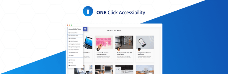 plugin WordPress per l'accessibilità - One Click Accessibility