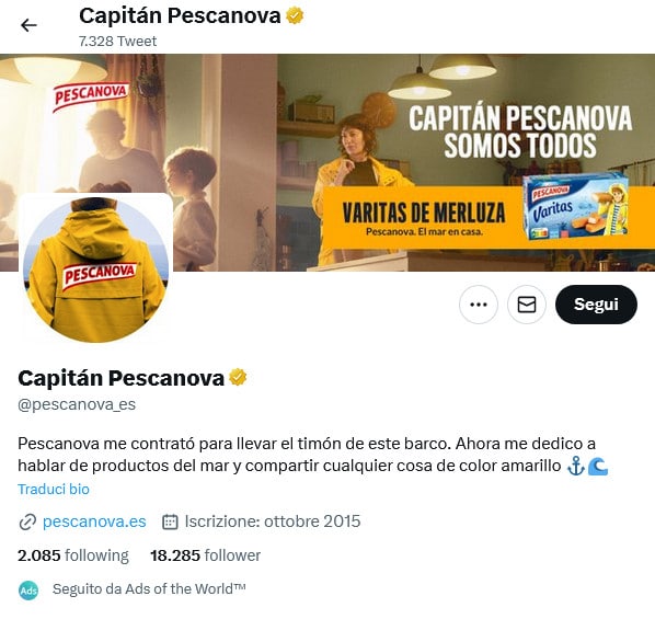 Pescanova - Profilo Twitter